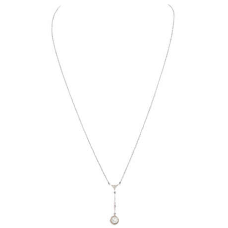 Art Déco feines Collier mit Diamant von ca. 0,25 ct, - фото 1