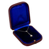 Art Déco feines Collier mit Diamant von ca. 0,25 ct, - Foto 4