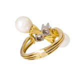 Ring mit Perlen und Brillanten - photo 4