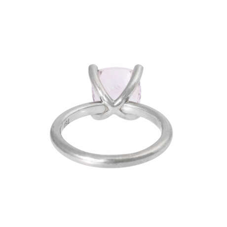 Ring mit Kunzit und 16 Brillanten zus. ca. 0,1 ct, - Foto 4