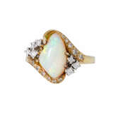 Ring mit feinem Opal und Diamanten zus. ca. 0,3 ct, - фото 2