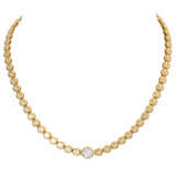 Collier mit zentralem Brillant ca. 1,1 ct, - фото 1