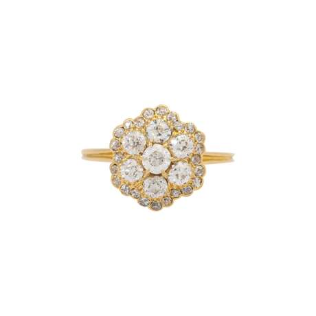Ring mit Altschliffdiamanten zus. ca. 1 ct, - фото 2