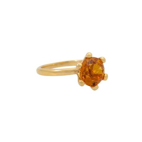 Ring mit facettiertem Citrin ca. 2,7 ct, - photo 1