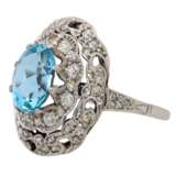 Ring mit feinem Aquamarin ca. 1,6 ct, - photo 3