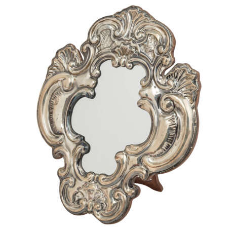 ITALIEN "Tischspiegel im Barock-Stil" 925er Silber, 20.Jh. - Foto 1
