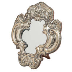 ITALIEN "Tischspiegel im Barock-Stil" 925er Silber, 20.Jh.