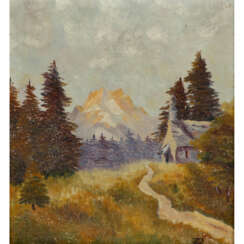 MONOGRAMMIST FB (Maler 20. Jahrhundert), "Kapelle im Gebirge"
