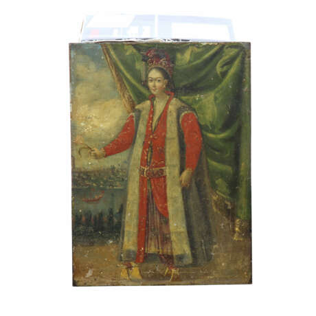 KÜNSTLER des 18./19. Jahrhundert, "Osmanische Herrscherin vor Istanbul", - Foto 1