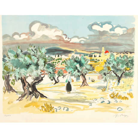 BRAYER, YVES (1907-1990, französischer Künstler), "Le Mont des Oliviers", - photo 1