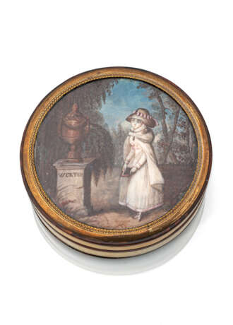Tabatière mit Miniatur "Charlotte am Grab des jungen Werter" - фото 1