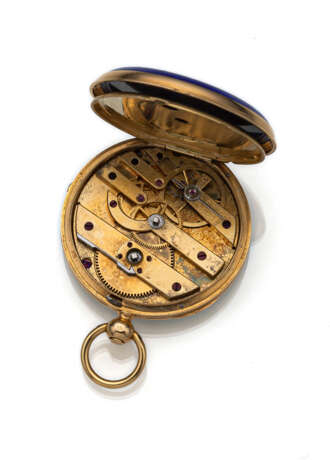 Anhängeuhr mit Goldemail-Uhrkette - photo 3