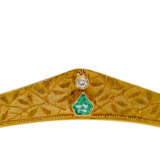 Zartes Diadem im antikisierenden Stil mit feinster Granulation sowie Diamant- und Smaragdbesatz - Foto 5