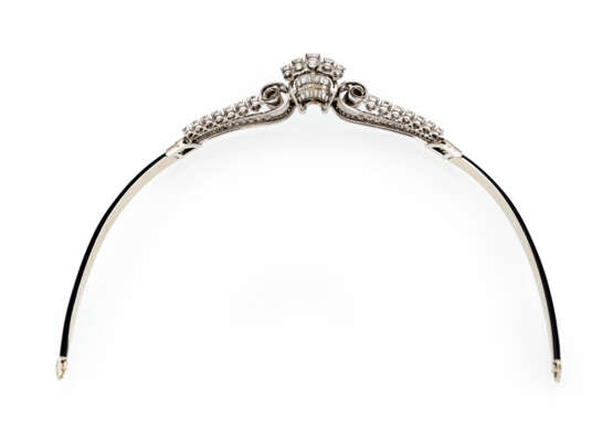 Feines Art-Déco-Diadem mit Diamantbesatz - photo 6