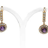 Ohrringe mit Amethysten und Diamanten - photo 1