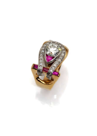 Rubin-Diamant-Ring - Foto 1