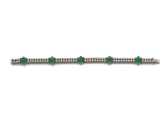 Smaragd-Diamant-Armband - Foto 1