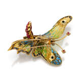 Große prächtige Brosche in Form eines Schmetterlings, sogenannter „Butterfly Clip" - Foto 5