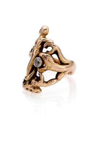 Ring mit Darstellung von Eva und der Schlange - Foto 2