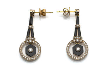 Paar Ohrringe im Art-Deco-Stil