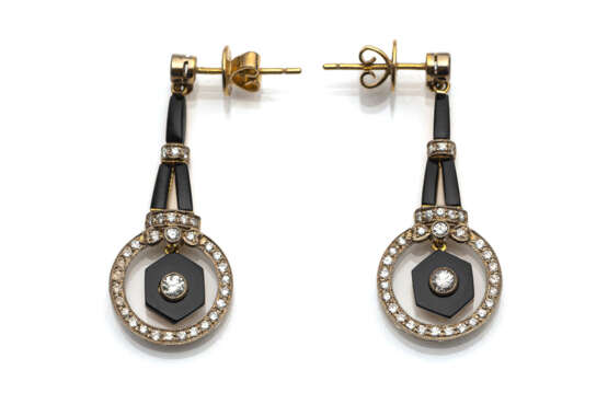 Paar Ohrringe im Art-Deco-Stil - Foto 1