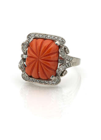 Korallen-Diamant-Ring - photo 1