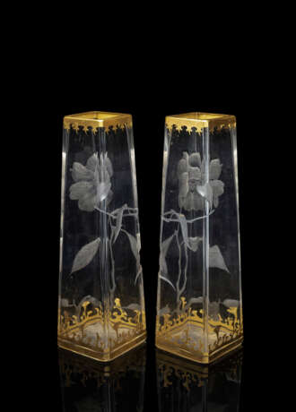 Paar Vierkant-Vasen - Foto 3