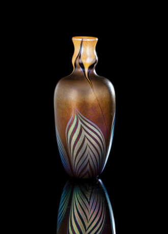 Favrile Glas Vase mit Lüsterdekor - photo 2