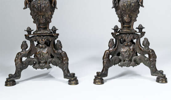 Paar aussergewöhnliche Kaminböcke im Renaissance-Stil - Foto 7