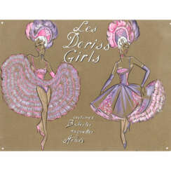 LEVASSEUR, ANDRÉ (geb. 1927 Paris, Zeichner u. Entwerfer 20. Jahrhundert), "Les Doriss Girls, costumes Ballester Maquettes”,
