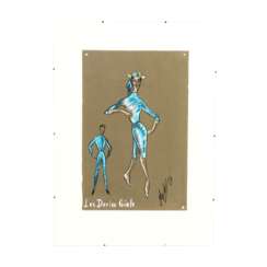 LEVASSEUR, ANDRÉ (geb. 1927 Paris, Zeichner u. Entwerfer 20. Jahrhundert), "Les Doriss Girls”, italienische Kostüme,