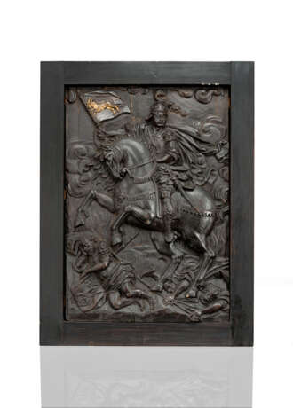 Relieftafel mit Reiterschlacht - Foto 1