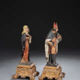 Paar Miniatur-Skulpturen - Hl. Monika und Hl. Augustinus - фото 4
