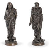 Paar grosse Figuren zweier Römischer Imperatoren mit Federvieh - photo 1