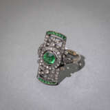 Art-Déco-Ring mit Strass-Besatz - Foto 1