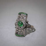 Art-Déco-Ring mit Strass-Besatz - photo 4