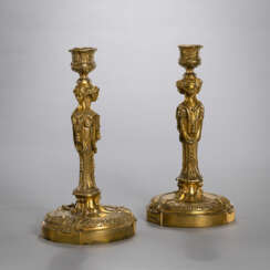Paar Kerzenleuchter im Louis-XVI-Stil
