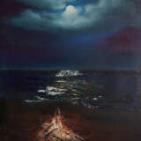 "Night by the sea" Canvas on the subframe Oil paint Realism Russia 2021 - photo 1
