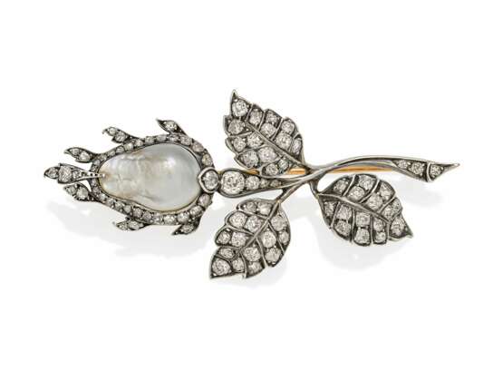 Pearl Diamond Brooch - Foto 1