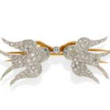 Double brooch with swallow decor - photo 1