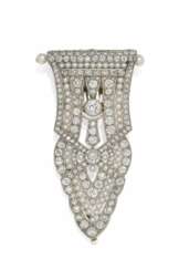 Pearl Diamond Clip Brooch