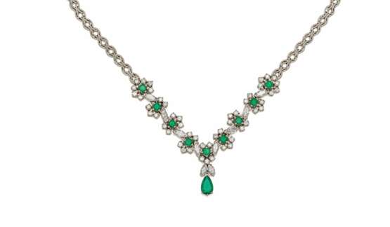 Emerald Diamond Necklace - Foto 1