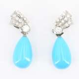 Turquoise Diamond Earrings - photo 2