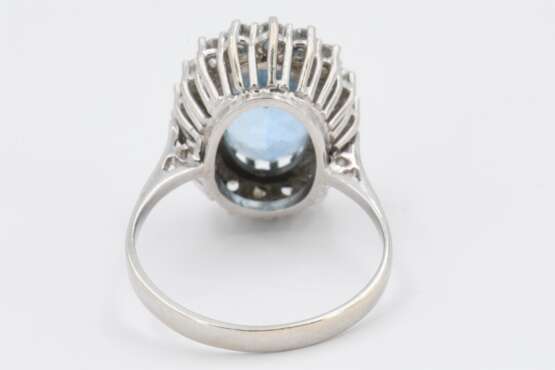 Aquamarine Diamond Ring - photo 4