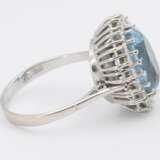 Aquamarine Diamond Ring - фото 5
