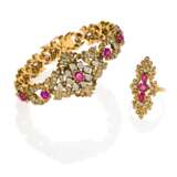 Ruby Diamond Set: Bracelet and Ring - Foto 1