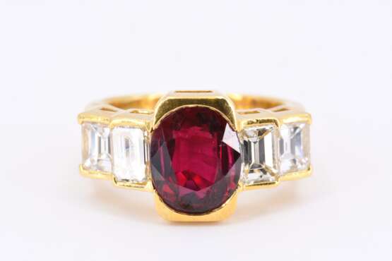 Ruby Diamond Set: Ring and Earrings - фото 9