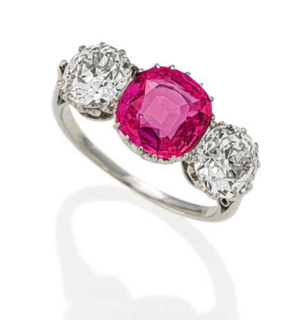 Burma Ruby Diamond Ring - photo 1