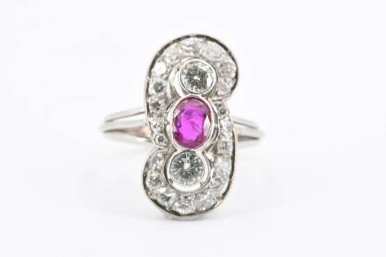 Burma Ruby Diamond Ring - фото 2
