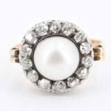 Pearl Diamond Ring - фото 2